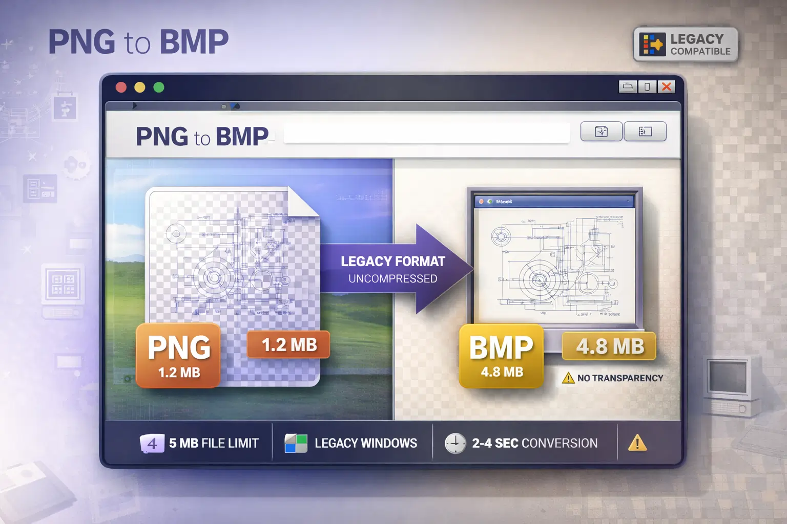 Free PNG to BMP Converter Online - Legacy Format Support